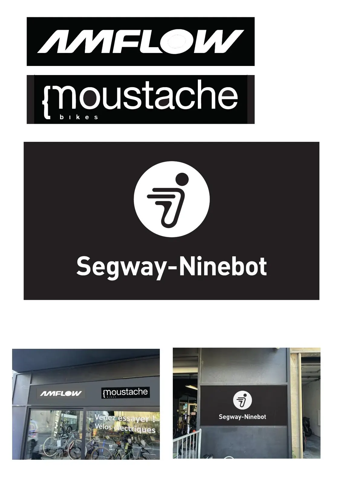 Enseignes pour le e-bike shop de Morges