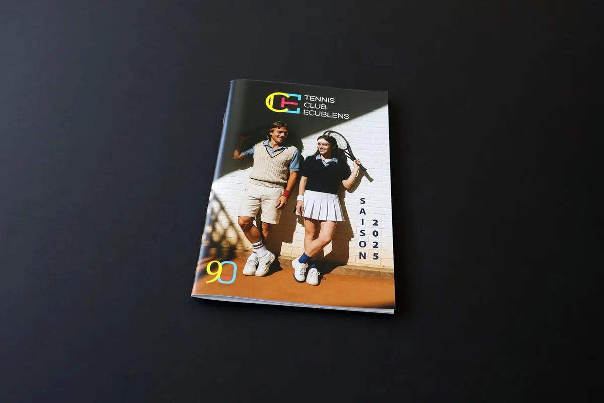 Livret A5 agrafé pour le Tennis Club d'Ecublens